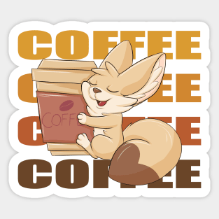 COFFEE - Fennec Fox Sticker